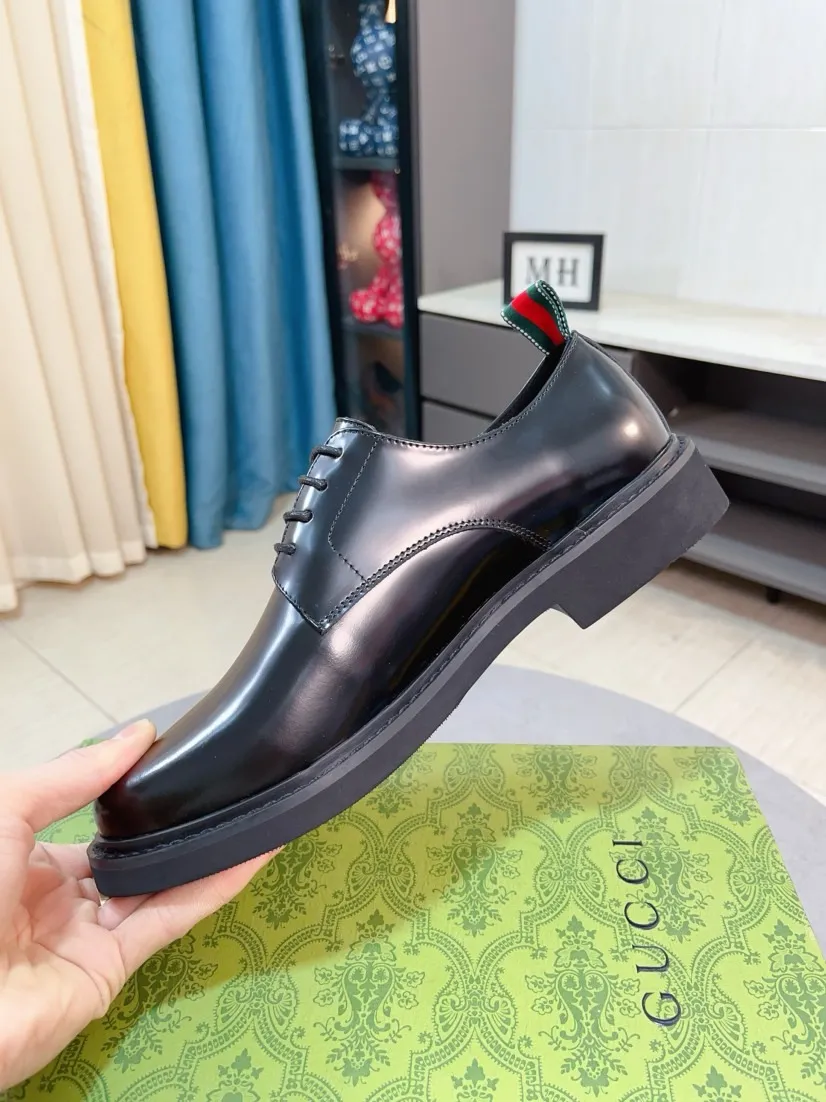 Men's men's shoes💰560🌹🌹Niuli [GUCCI] Formal men's leather shoes [strong][strong][strong] New model coming ~ original quality ☺The upper is imported from Italy with open edges, the leather is soft and delicate, and the wear-resistant and non-slip combination outsole is dignified and domineering, and the luxury charm is unobstructed! The natural and free nouveau riche leads the trend. Code number: 38-44